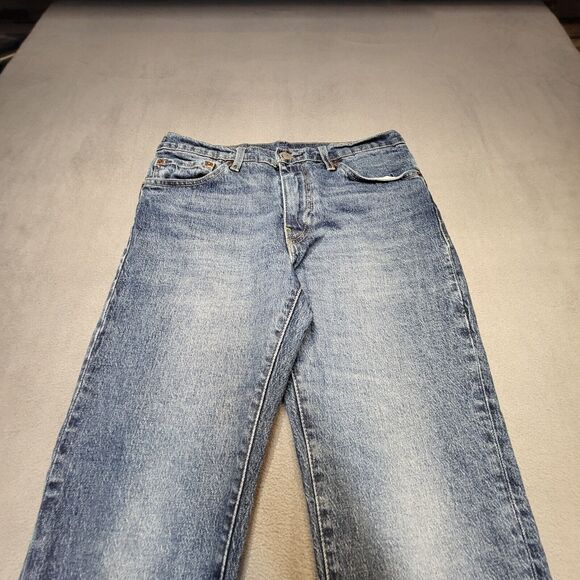 Levi's 511 Jeans Mens 30x31 Blue Modern Big E Slim Straight Distressed Denim - Picture 2 of 10